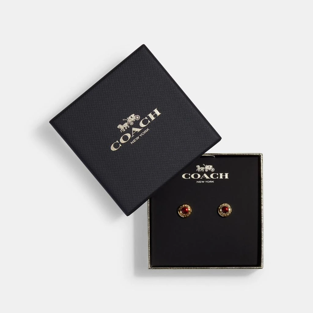 商品Coach|Coach Outlet Open Circle Stone Strand Earrings,价格¥207,第5张图片详细描述