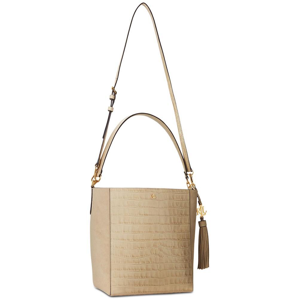 商品Ralph Lauren|Embossed Medium Adley Shoulder Bag,价格¥1314,第4张图片详细描述