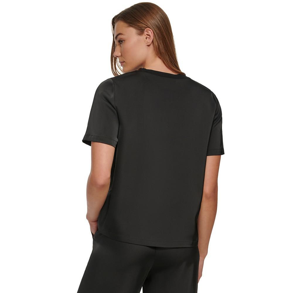 商品Calvin Klein|Women's Satin T-Shirt,价格¥307,第4张图片详细描述