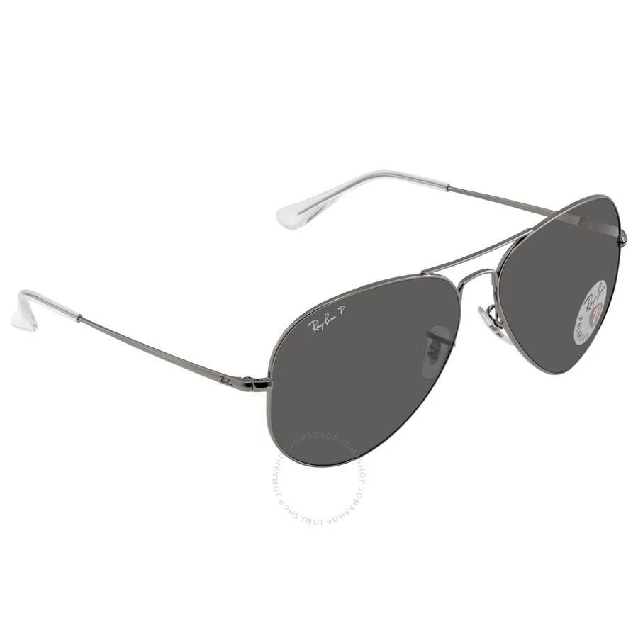 商品Ray-Ban|Polarized Black Aviator Unisex Sunglasses RB3689 004/48 62,价格¥1179,第3张图片详细描述