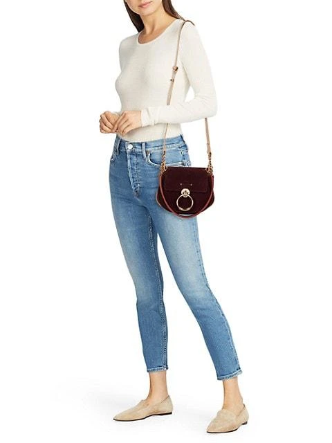 商品Chloé|Small Tess Suede Saddle Bag,价格¥4365,第2张图片详细描述