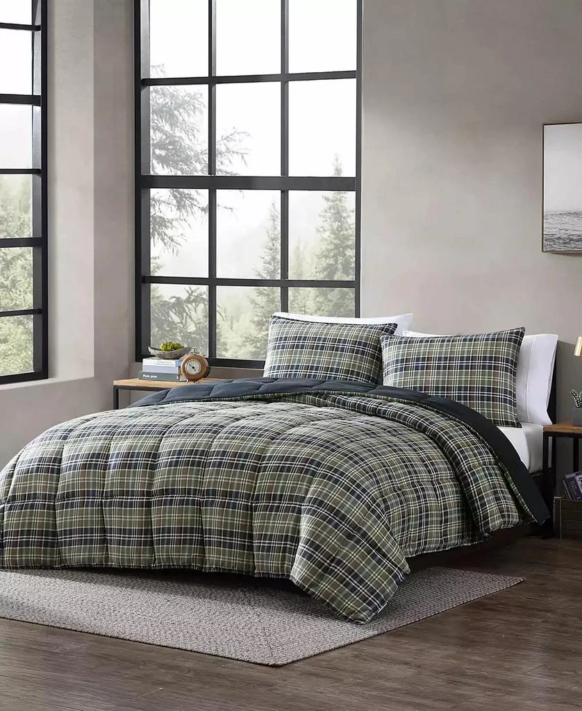 商品Eddie Bauer|Rugged Plaid Microsuede Reversible Comforter Set,价格¥654,第1张图片