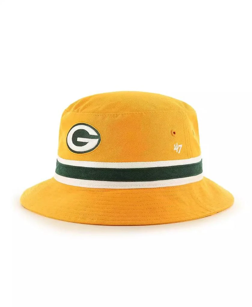 商品47 Brand|Men's Gold Green Bay Packers Striped Bucket Hat,价格¥293,第1张图片