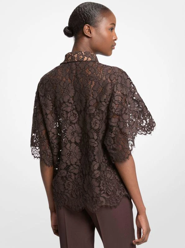商品Michael Kors|Cotton Blend Floral Lace Shirt,价格¥7809,第2张图片详细描述