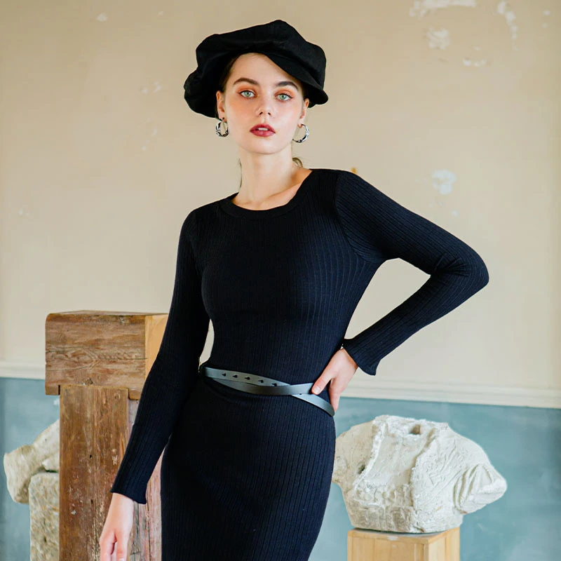 Estella针织连衣裙 - 黑色 | Estella Knit Dress - Black 商品