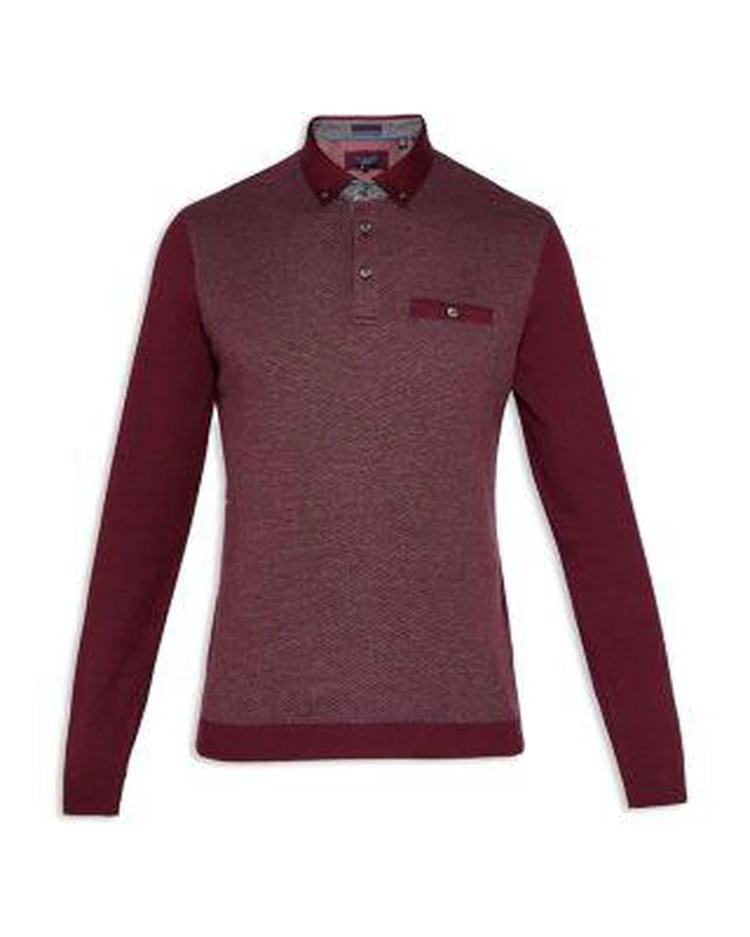 商品Ted Baker London|Woolpak Mouline Regular Fit Polo,价格¥1159,第4张图片详细描述