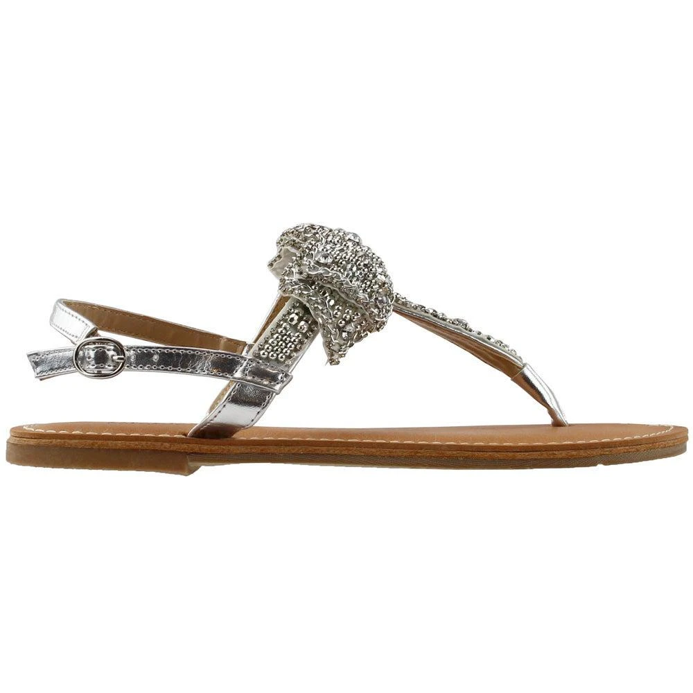 商品Dolce by Mojo Moxy|Sienna Rhinestone Flat T-Strap Sandals,价格¥74,第1张图片详细描述