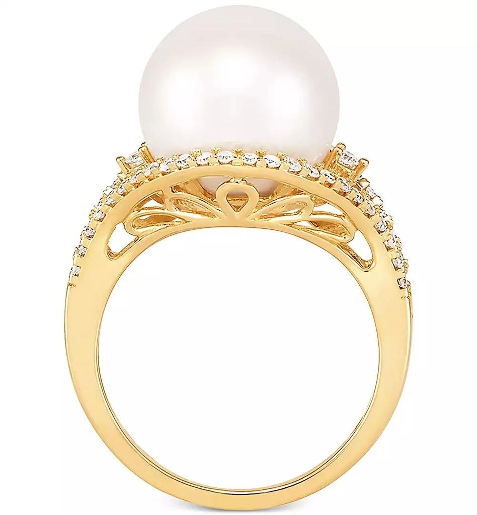 商品Honora|Cultured White Ming Pearl (11-13mm) & Diamond (1/3 ct. t.w.) Ring in 14k Gold,价格¥6737,第4张图片详细描述