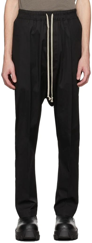 商品Rick Owens|Black Drawstring Classic Trousers,价格¥2834,第1张图片