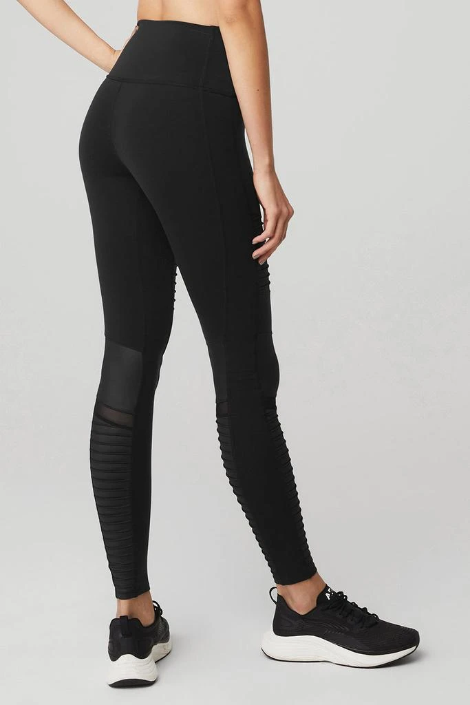 商品Alo|High-Waist Moto Legging - Black/Black Glossy,价格¥886,第2张图片详细描述