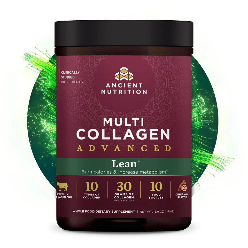 商品Ancient Nutrition|Multi Collagen Advanced Lean Summer '24 Postcard | Powder Cinnamon (25 Servings),价格¥418,第1张图片