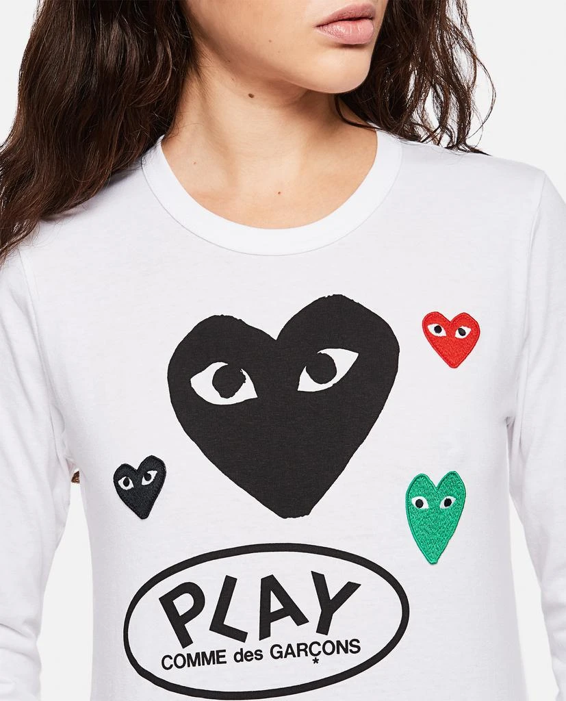 商品Comme des Garcons|T-shirt with logo and hearts print,价格¥1100,第4张图片详细描述