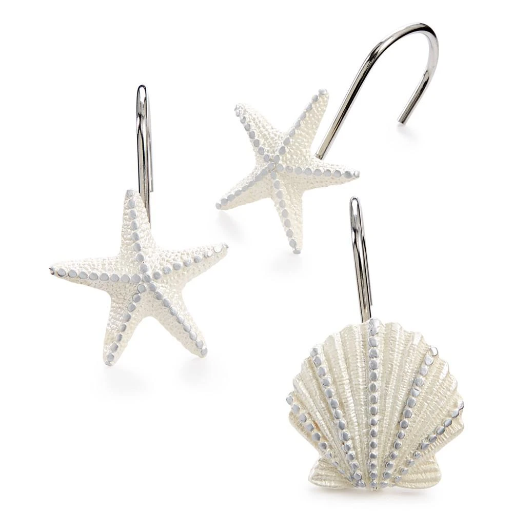 商品Avanti|Bath, Sequin Shells Shower Curtain Hooks,价格¥143,第1张图片