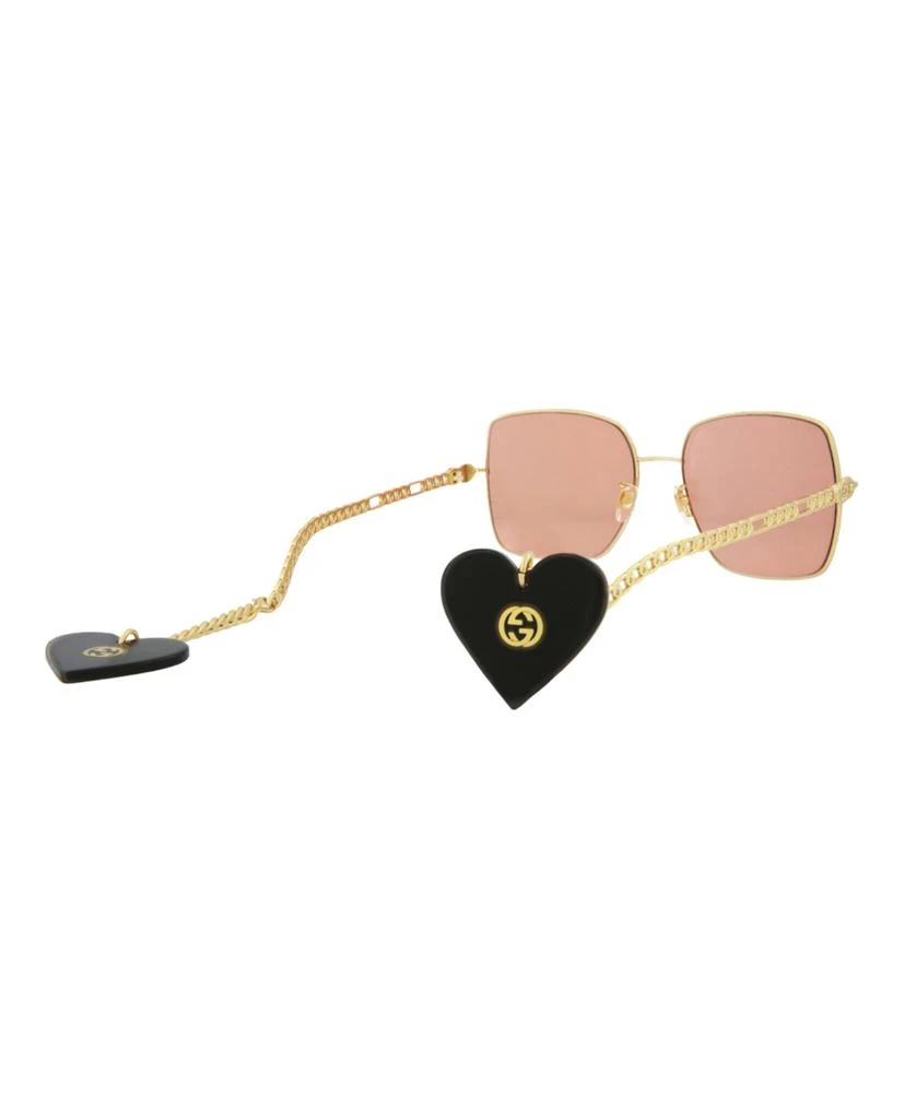 商品Gucci|Square-Frame Metal Sunglasses,价格¥2105,第5张图片详细描述