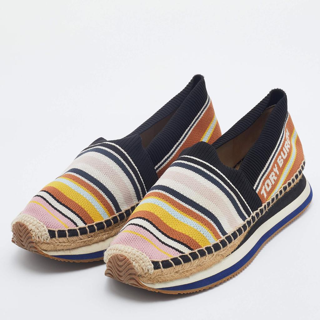 Tory Burch Multicolor Knit Fabric Daisy Espadrille Sneakers Size 40商品第2张图片规格展示