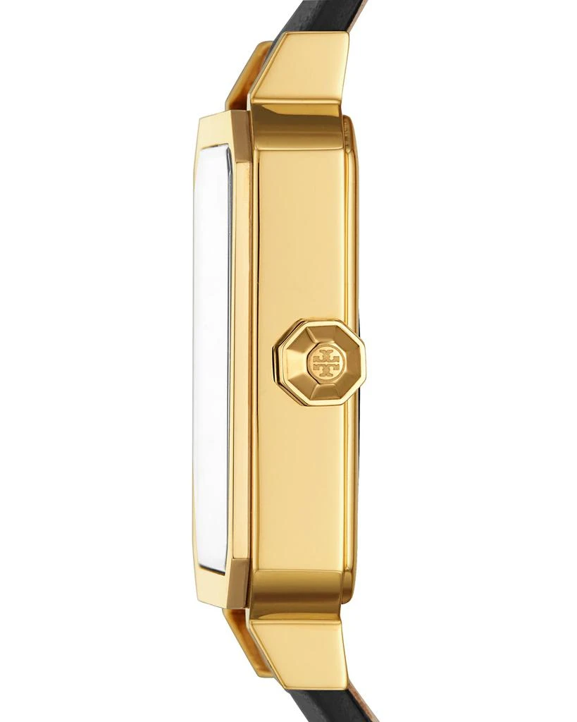 商品Tory Burch|27mm Robinson Leather Watch w/ Moving Logo, Black,价格¥1939,第3张图片详细描述