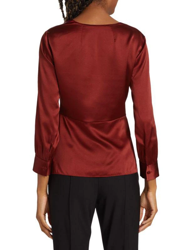 商品Theory|SMU Stretch Silk Knotted Blouse,价格¥562,第2张图片详细描述