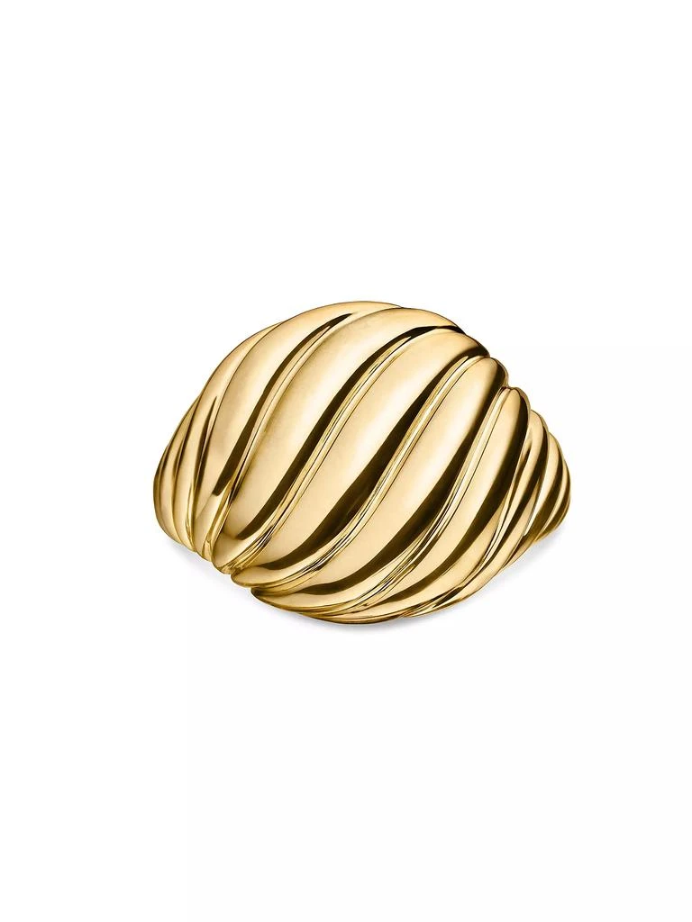 商品David Yurman|Sculpted Cable Pinky Ring in 18K Yellow Gold, 13MM,价格¥17607,第3张图片详细描述