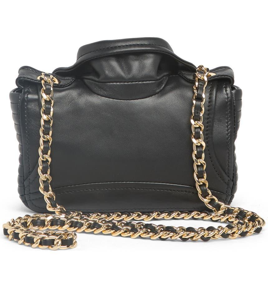 商品Moschino|Biker Leather Crossbody Bag,价格¥7463,第5张图片详细描述