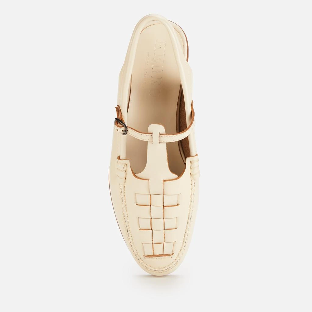 商品Hereu|Hereu Women's Roqueta Leather T-Bar Slingback Flats - Custard,价格¥3446,第3张图片详细描述