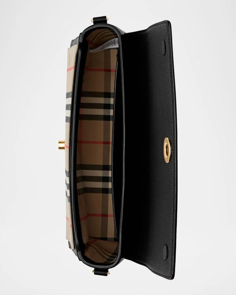 商品Burberry|Note Medium Leather & Vintage Check Crossbody Bag,价格¥12255,第4张图片详细描述