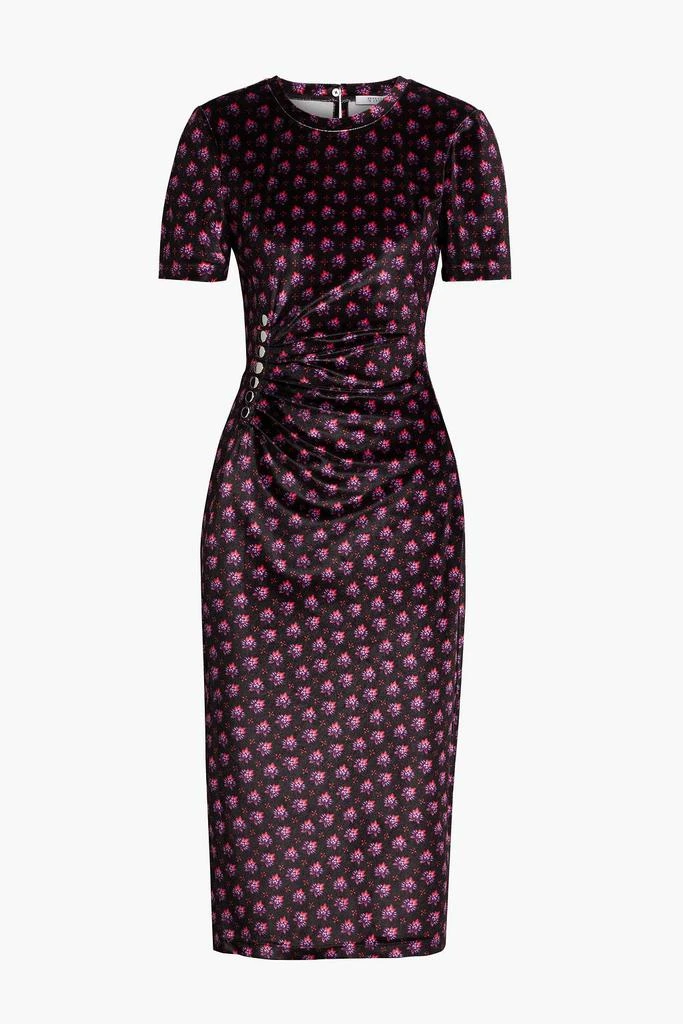 商品Derek Lam|Ruched printed velvet midi dress,价格¥1656,第1张图片