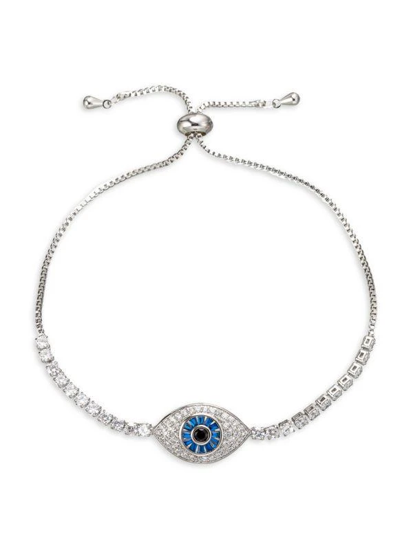 商品Eye Candy LA|The Luxe Cubic Zirconia Evil Eye Bolo Bracelet,价格¥278,第1张图片