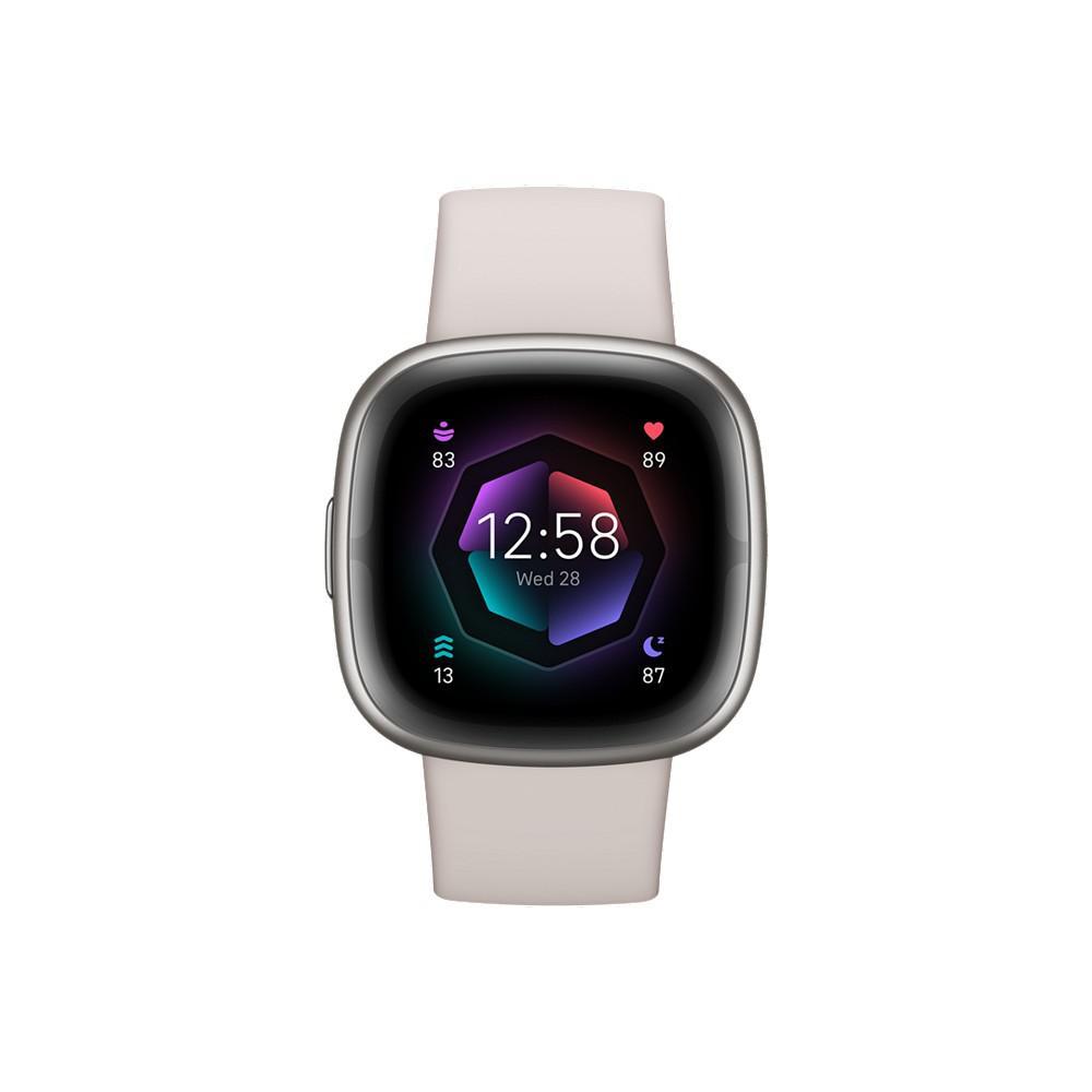商品Fitbit|Sense 2 Lunar White Platinum Smartwatch, 39mm,价格¥2256,第1张图片