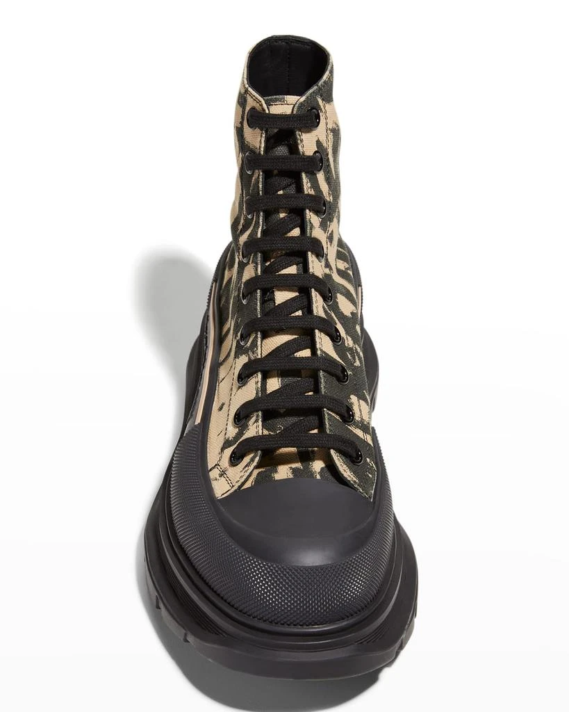 商品Alexander McQueen|Men's Tread Slick Graffiti High-Top Sneakers,价格¥2506,第5张图片详细描述