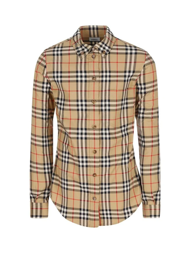 商品Burberry|Burberry Vintage Check Long-Sleeved Shirt,价格¥2883,第1张图片