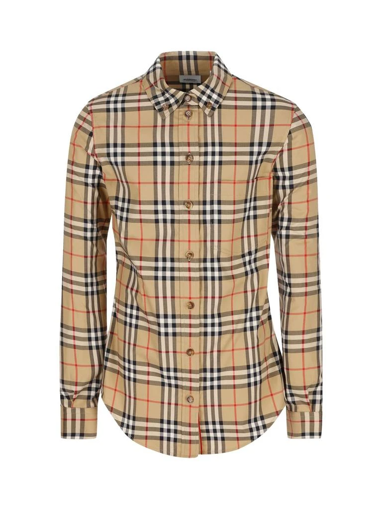 商品Burberry|Burberry Vintage Check Long-Sleeved Shirt,价格¥4174,第1张图片