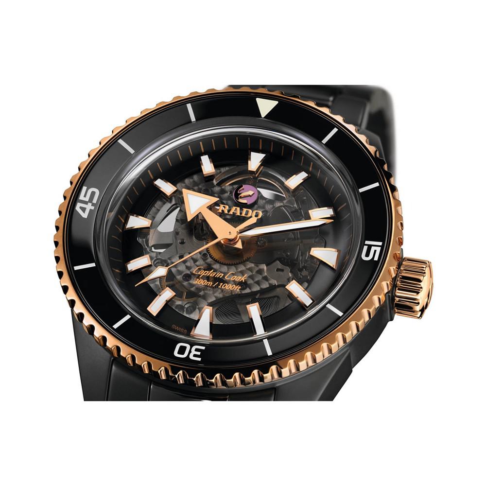 Men's Swiss Automatic Captain Cook High Tech Ceramic Bracelet Watch 43mm商品第4张图片规格展示