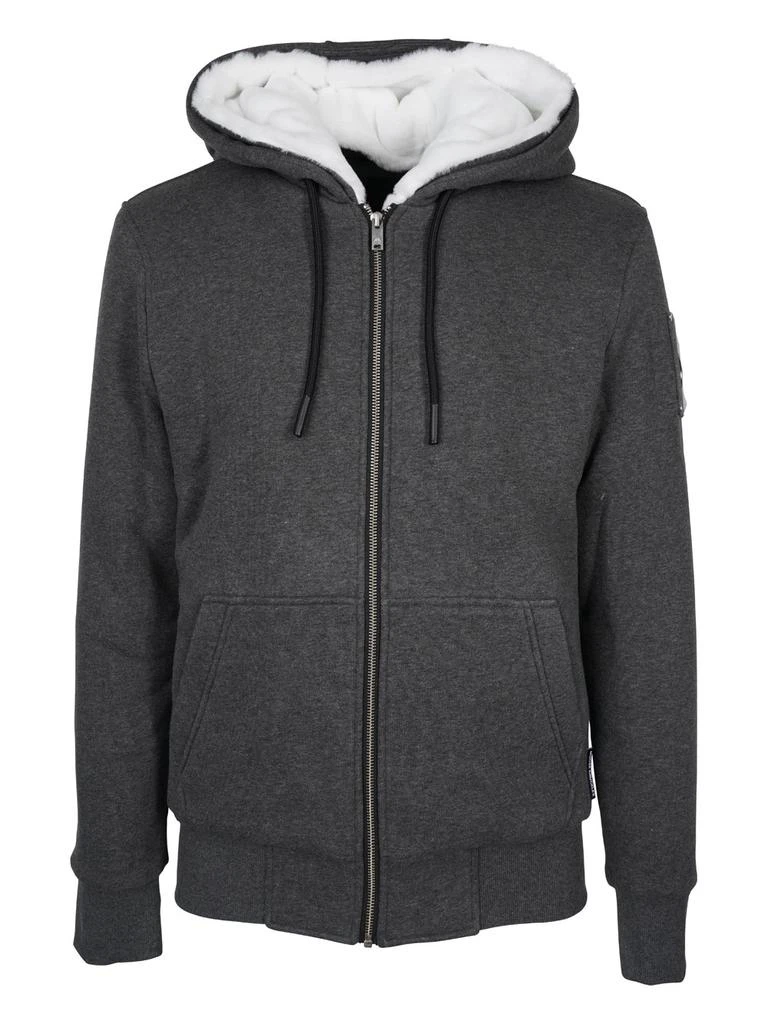 商品Moose Knuckles|Moose Knuckles Logo-Plaque Drawstring Zipped Hoodie,价格¥2396,第1张图片