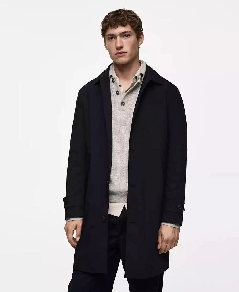 商品Mango|Men's Classic Water-Repellent Trench Coat,价格¥772,第1张图片