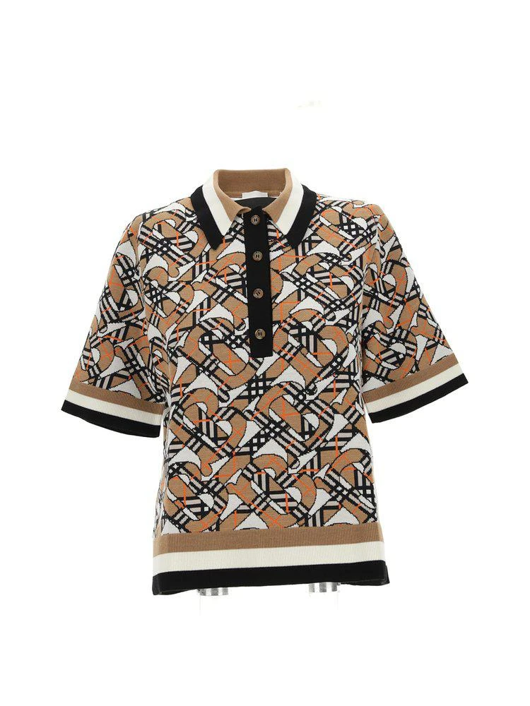 商品Burberry|Burberry Monogram Short-Sleeved Knit Top,价格¥4349,第1张图片