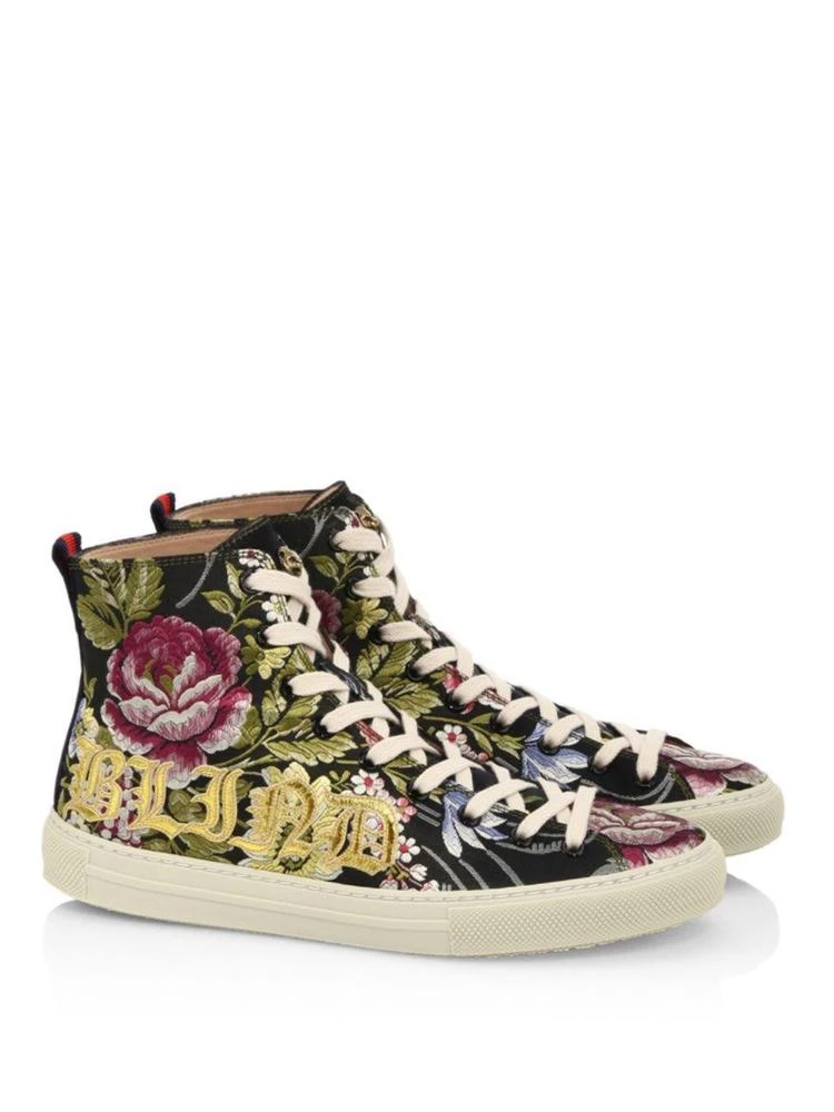 商品Gucci|Major Rose-Print High-Top Sneakers,价格¥3150,第1张图片