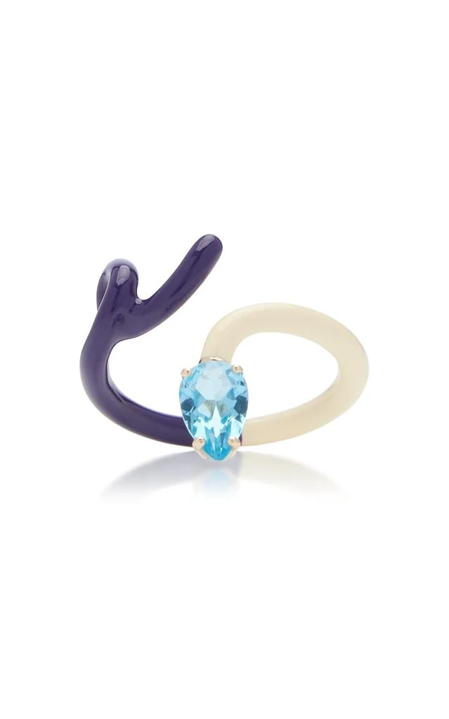 商品Bea Bongiasca|Bea Bongiasca - B 9K Yellow Gold Topaz Enameled Vine Ring - Multi - US 5 - Moda Operandi - Gifts For Her,价格¥5811,第1张图片