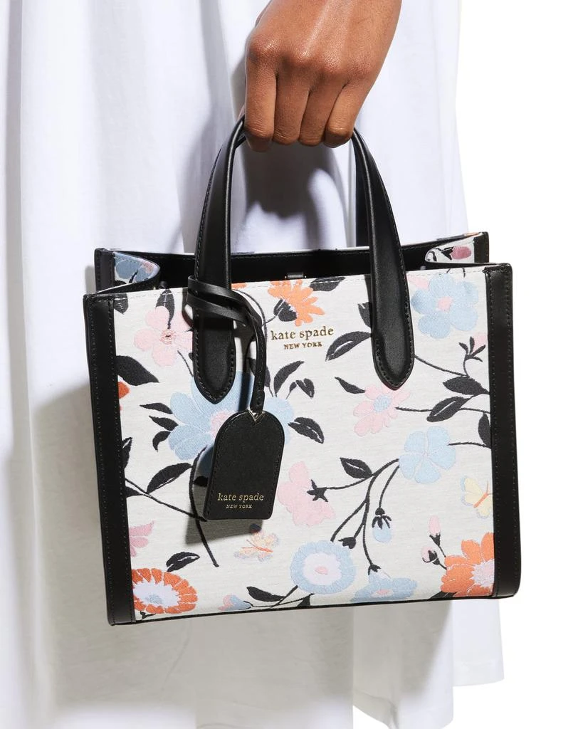 商品Kate Spade|manhattan small floral garden jacquard tote bag,价格¥1069,第5张图片详细描述