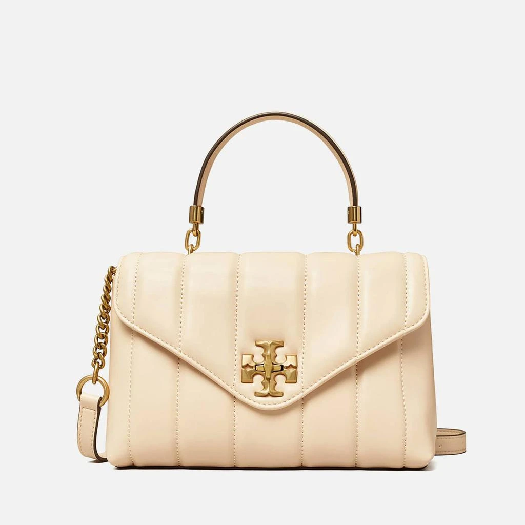 商品Tory Burch|Tory Burch Women's Kira Small Top-Handle Satchel - Brie/Rolled Gold,价格¥5652,第1张图片