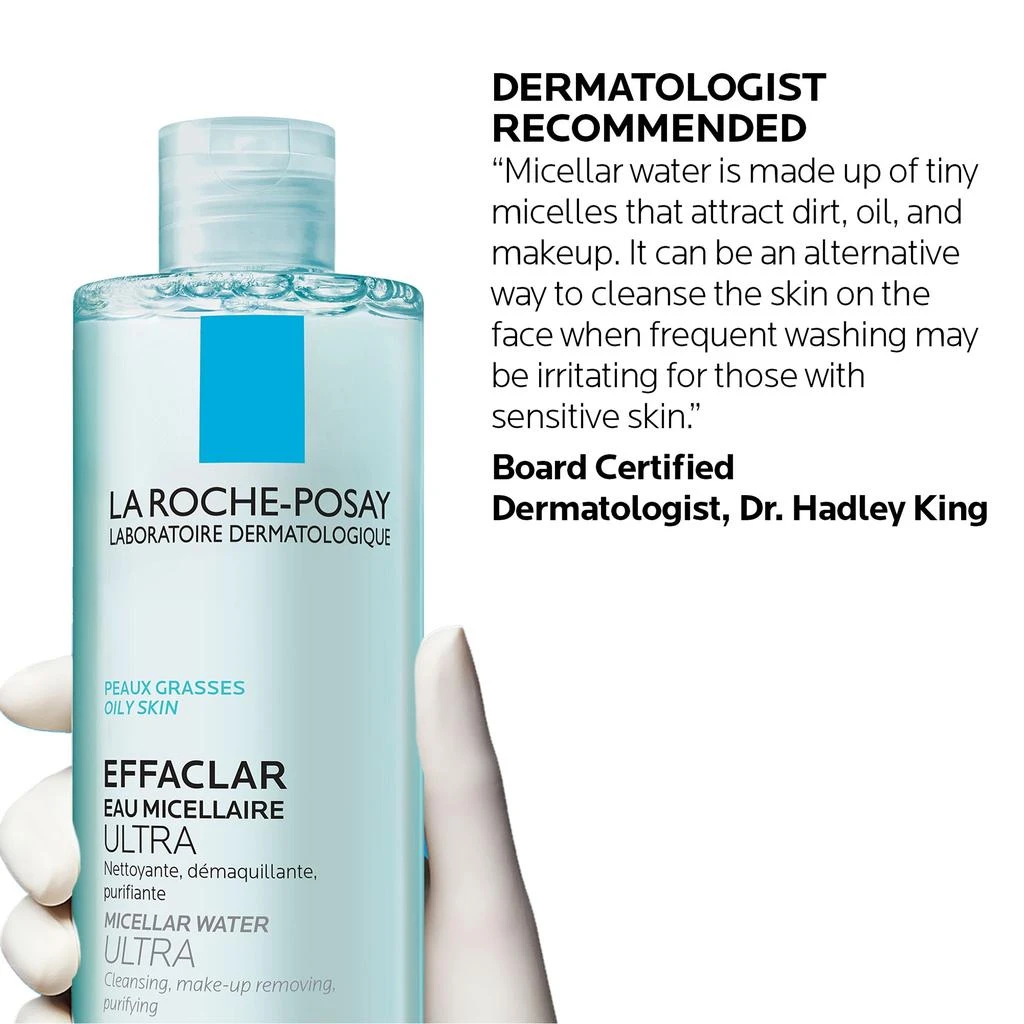 商品La Roche Posay|La Roche-Posay Effaclar Micellar Cleansing Water and Makeup Remover for Oily Skin,价格¥151,第5张图片详细描述