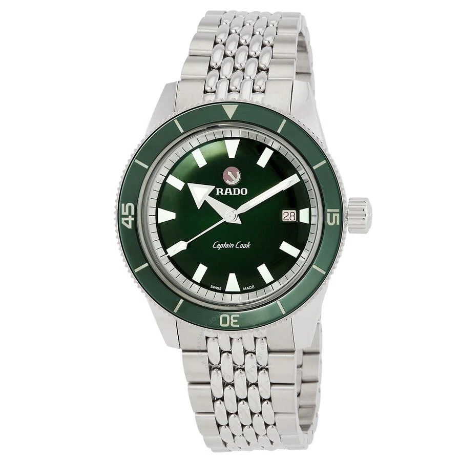 商品Rado|Captain Cook Automatic Green Dial Men's Watch R32505313,价格¥12569,第1张图片