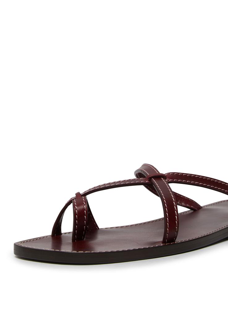 サンダル・ミュール The Row Link leather sandals Link leather sandals in black - The Row | Mytheresa