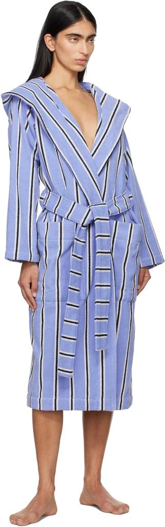 商品Tekla|Blue Terry Hooded Bathrobe,价格¥1888,第4张图片详细描述