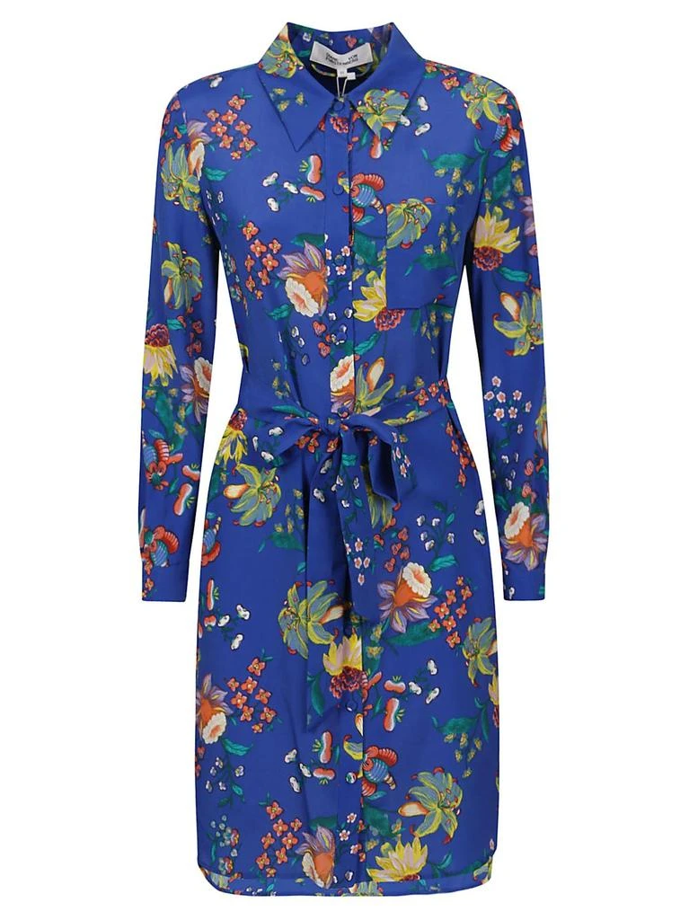 商品Diane von Furstenberg|Diane von Furstenberg Floral Print Shirt Dress,价格¥3599,第1张图片