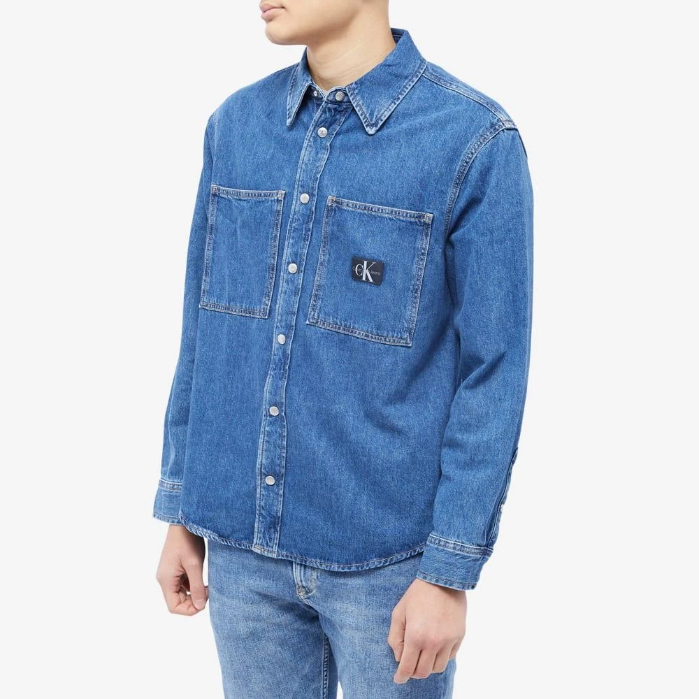 商品Calvin Klein|Calvin Klein Relaxed Linear Denim Shirt,价格¥472,第2张图片详细描述