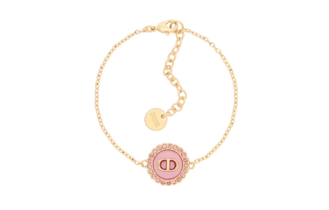 商品[国内直发] Dior|迪奥 字母标志 仿水晶,玻璃,金属 手链 女款 金色,价格¥4265,第1张图片