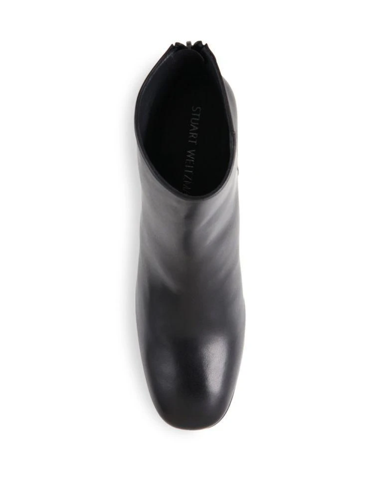 商品Stuart Weitzman|Bacari Leather Block Heel Booties,价格¥1180,第4张图片详细描述