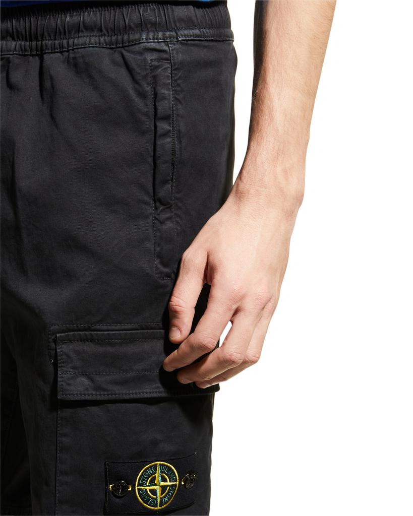 Men's Elastic-Waist Cargo Pants商品第5张图片规格展示