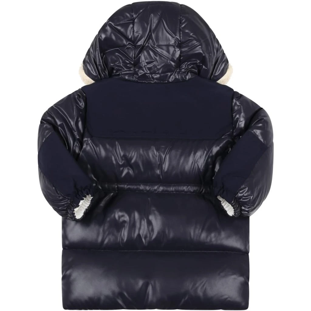 商品Moncler|Blue comil Jacket For Baby Boy With Patch Logo,价格¥1678,第2张图片详细描述