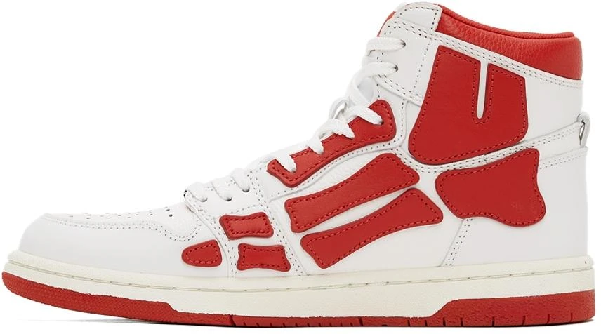 商品AMIRI|White & Red Skel Top Hi Sneakers,价格¥3292,第3张图片详细描述